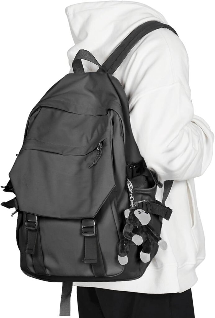 
									Casual Daypack Large upgraded version  Laptop Backpack for Men Women Water Resistant Lightweight  Bag Travel Rucksack for Sports High  Middle Bookbag for  Size L(Dark grey)