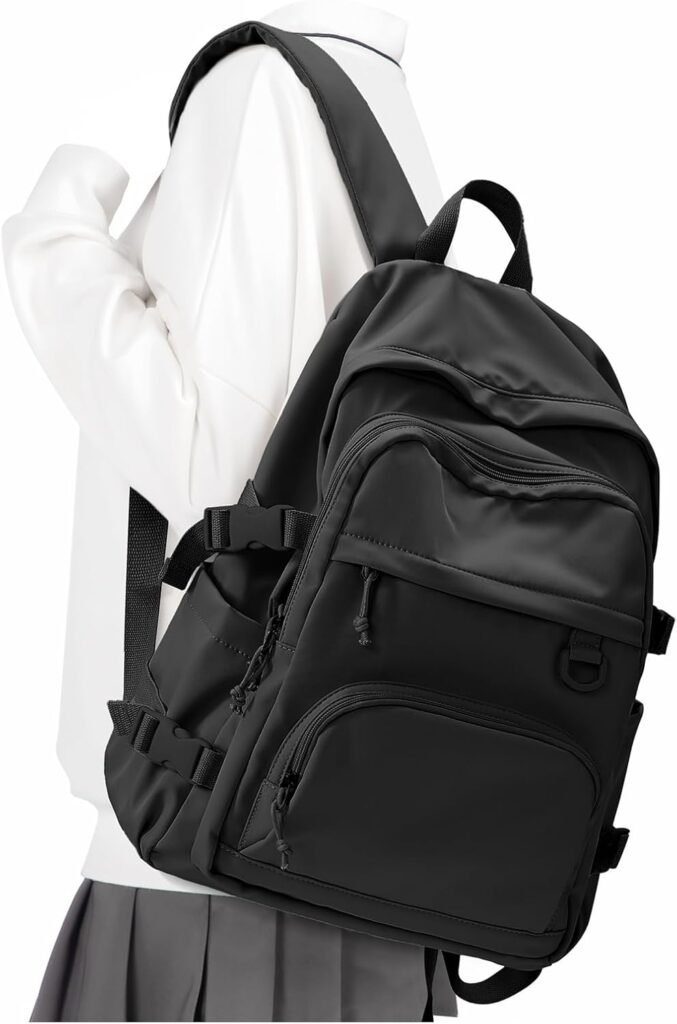 
									Lightweight Black  Backpack for Women Men Cute  Bag for Teens  Boys High  Backpack for Students Waterproof Casual Daypack Backpack