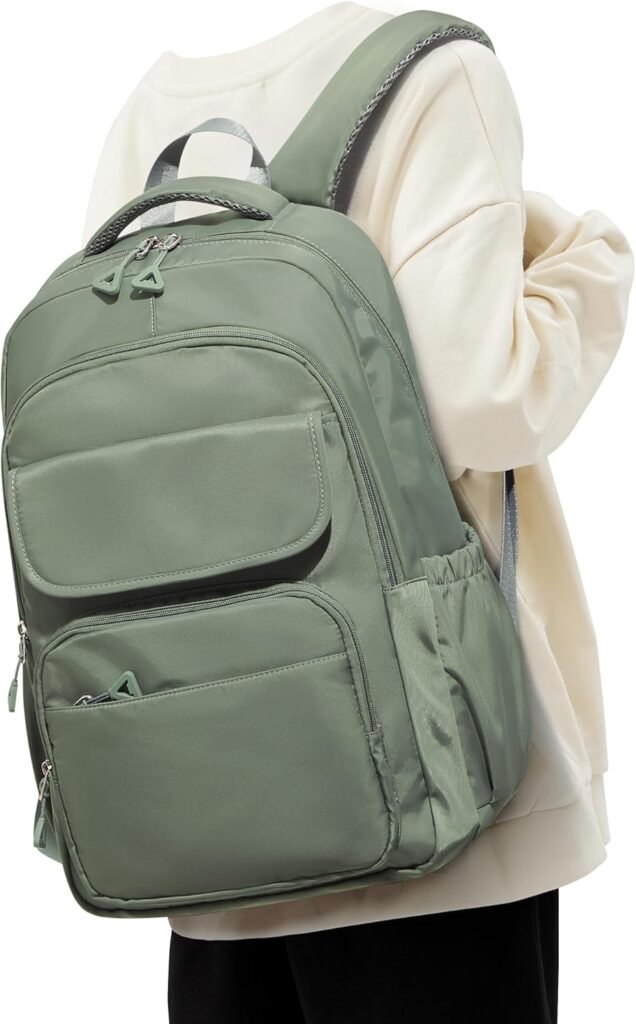 
									Backpack for Women Men, Waterproof High  Laptop Backpack, Multifunction Casual Daypack, Classic Basic  Backpack, Middle  Bookbag for Teen  Boys,Military Green